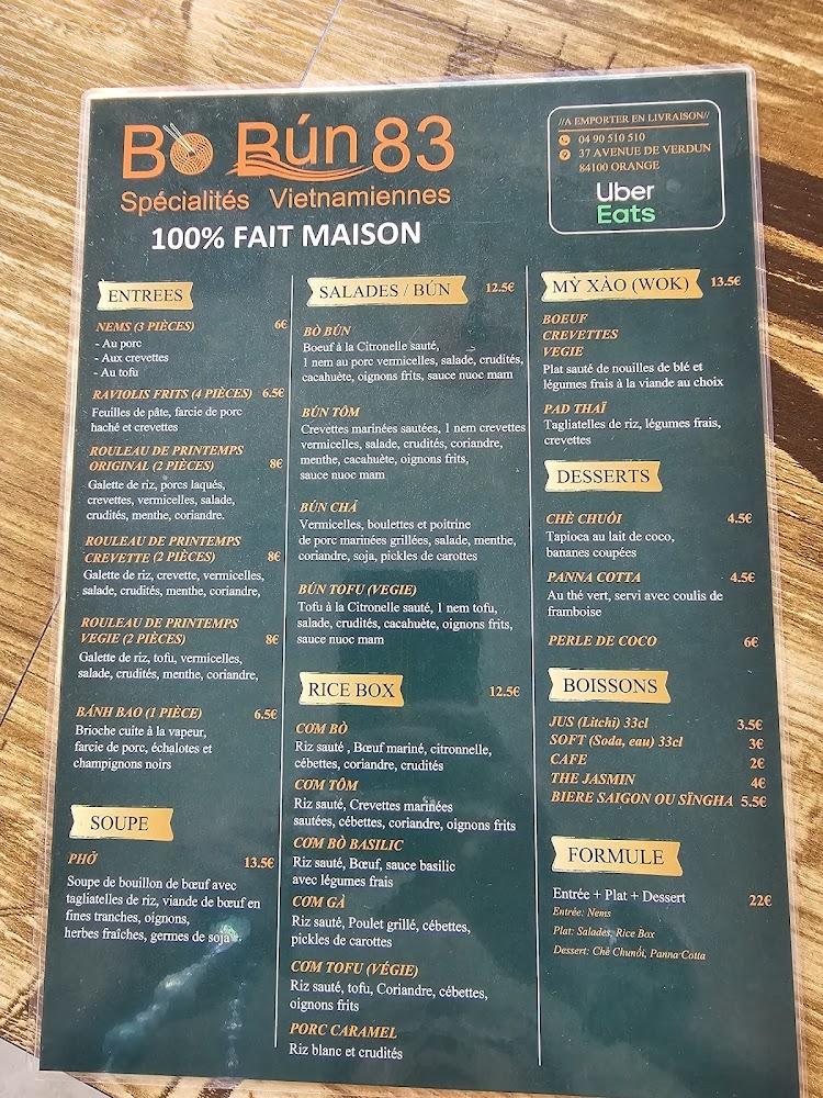 Bo bun 83 - Menu Image 2