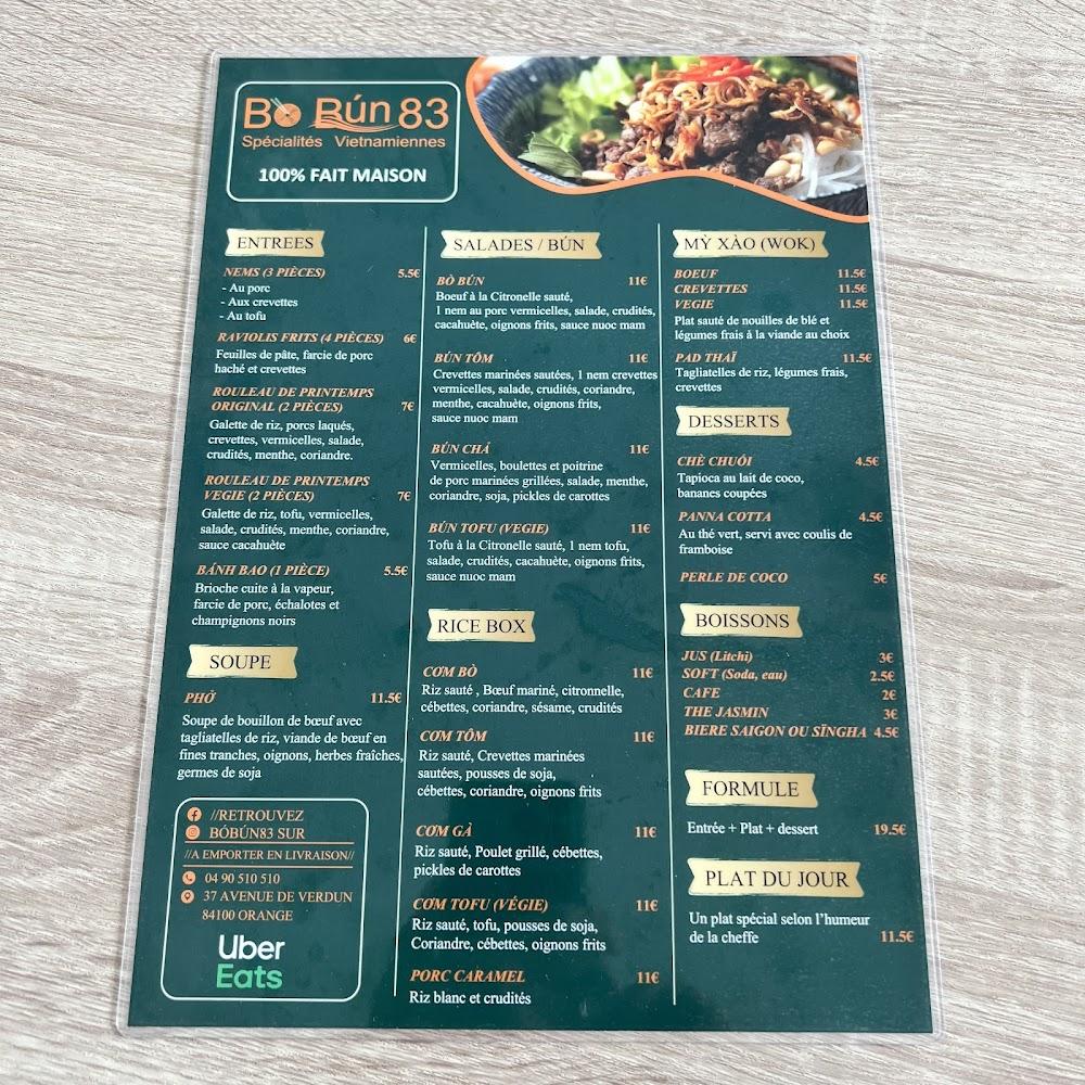 Bo bun 83 - Menu Image 3